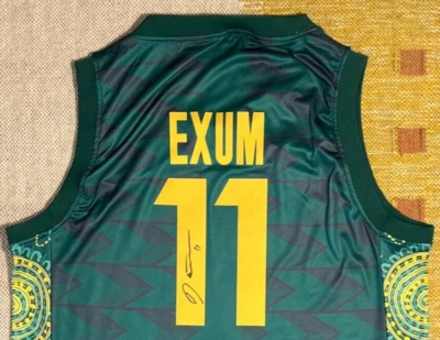 Футболка команды Австралии с автографом Данте Эксум НБА Олимпийские игры Даллас Маверикс - Изображение 1 из 4