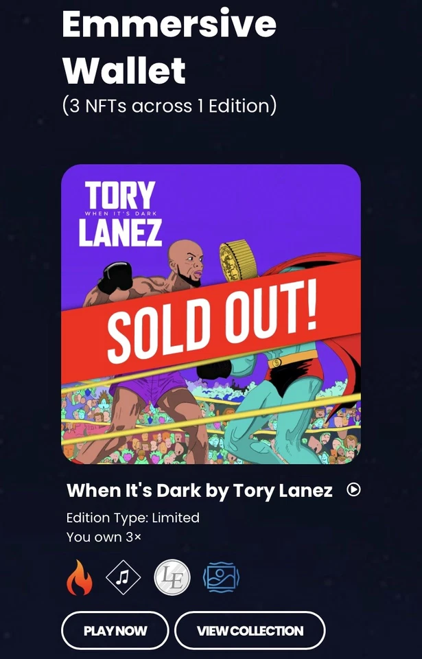 Tory Lanez - When It’s Dark, Brand New NFT Limited Edition Album - Imagem 1 de 2