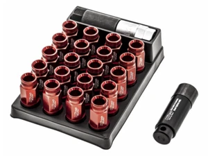 Project Kics 53mm Open-End Leggdura Racing Shell Type Lug Nuts -12x1.25 Red (16 - Picture 1 of 2