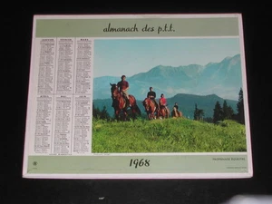 Calendrier PTT 1968 CHEVAUX - Imagen 1 de 1