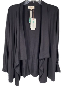 Skies Are Blue Margaret Roll Tab drapierte Jacke Cardigan marineblau Damen XL neu mit Etikett - Bild 1 von 8