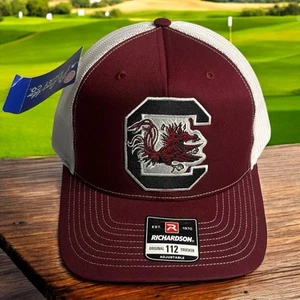 Cappello berretto maglia camionista South Carolina SC Gamecocks Richardson rosso bianco NCAA - Foto 1 di 10