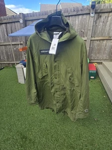 Adidas SPZL Halewood Spezial Parka Jacket Small S green P2P 22 bnwt - Picture 1 of 5