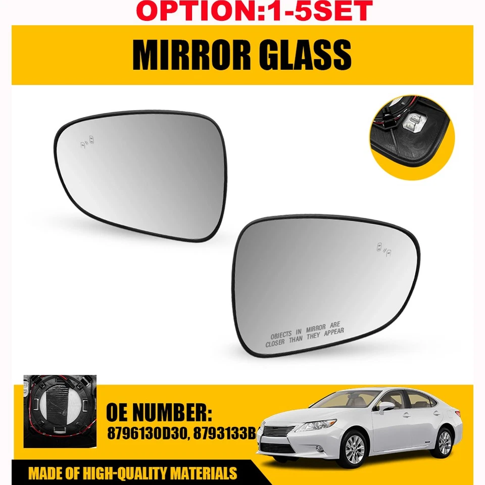 Espejo retrovisor pasajero conductor vidrio térmico con punto ciego para Lexus IS250 IS350 2015-20 Foto 1 de 4