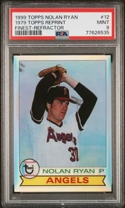 1999 Finest REFRACTOR 1979 TOPPS #12 NOLAN RYAN PSA 9 MINT HOF ASTROS POP 17 - Picture 1 of 2