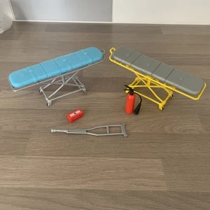 WWE Action Figure Accessories Medical Stretcher X2 Crotch Med Kit And Fire - Picture 1 of 4
