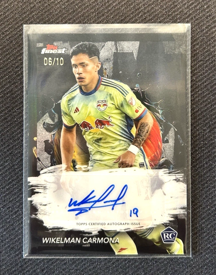 Wikelman Carmona Auto Black /10 RC 2024 Topps Finest MLS New York Red Bulls - Image 1 of 4