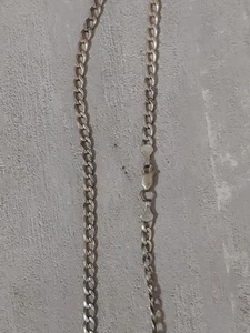 925 Sterling Silver 3mm Curb Cuban Chain Necklace 19.5” Signed Vintage - Picture 1 of 8
