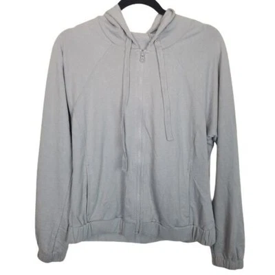 Zella Womens Small Gray Hoodie Sweatshirt Jacket Full Zip Long Sleeves Athletic - Image 1 of 4