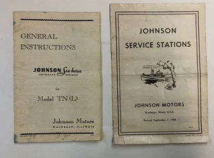 1950 Johnson Sea-Horse Ourtboard Motors Instuctions Model TN(L) & service Center - Picture 1 of 7