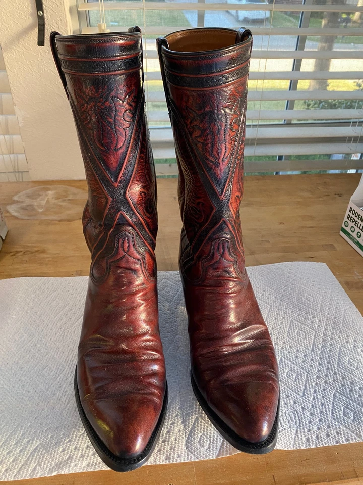 Lucchese Cowboy Boots Size 11A - These Are Narrow Boots - Image 1 of 4