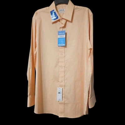 Nueva Camisa de Vestir Haggar Para Hombres Calce Clásico Premium Cómoda Melocotón Talla 17-17.5 (35-36) Foto 1 de 4