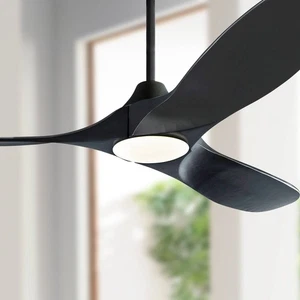 52" Visual Comfort Maverick II Matte Black LED Ceiling Fan with Remote - Picture 1 of 3