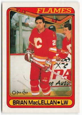 1990-91 Brian MacLellan O-Pee-Chee - Calgary Flames - Image 1 of 2