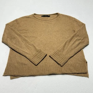 Jenni Kayne Everyday Sweater Women’s Small Dark Camel Brown Wool Cashmere Blend - Picture 1 of 9