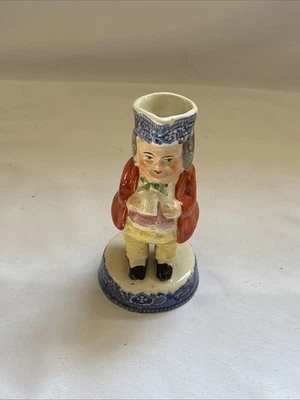 "Антикварный ""Мистер""" "Уксус"" синяя ива Prestonpan TOBY." "Высота 5,5"" x основание 2,5""." - Изображение 1 из 4