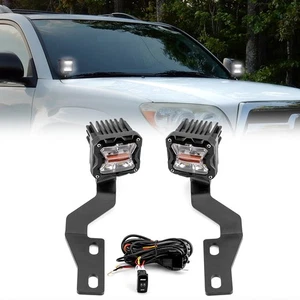 For Toyota 4Runner 2003-2009 3'' Amber White Strobe Lights+Ditch Mounts +DT Wire - Picture 1 of 11