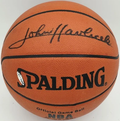 John Havlicek Auto Spalding NBA Leather Game Basketball Celtics UDA Holo Beckett - Image 1 of 4