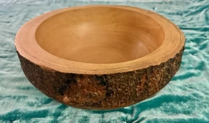 ZODAX Cuenco Grande de Madera-Teca (?) Interior e parte inferior lisos con borde exterior natural - Imagen 1 de 9