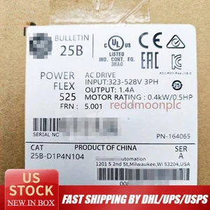 Nuevo 25B-D1P4N104 PowerFlex 525 0,4 kW (0,5 CV) unidad de CA AB 25BD1P4N104 EE. UU. impuestos gratuitos - Imagen 1 de 2