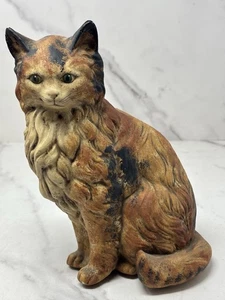 Tiza grande Walnut Ridge Primitives pintada a mano Calico Cat firmada 1991 de colección - Imagen 1 de 10
