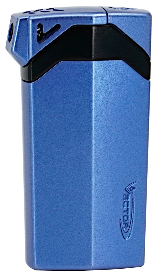 Vector KGM Guardian Dual Soft Flame Pipe & Torch Cigar Lighter - Blue - 8267 - Image 1 of 2