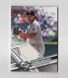 CHRIS ARCHER 2017 TOPPS BASEBALL WALMART HOLIDAY MEGA BASEBALL RELIC PATCH RAYS - Picture 1 of 2