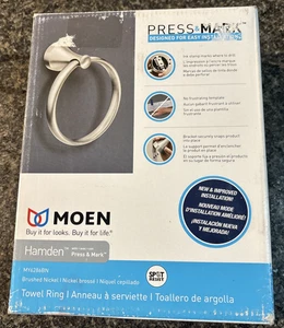 Anello asciugamano Moen Hamden resistente alle macchie - nichel spazzolato - my6286bn - Foto 1 di 14