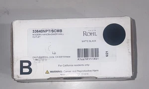 Rohl Spa Presa Doccia a Mano Alimentazione Gomito Nero Opaco - Foto 1 di 7