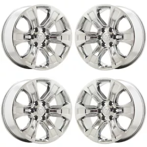 20" Dodge Ram 1500 Truck Bright Chrome wheels rims Factory OEM set 2678 EXCHANGE - Picture 1 of 8