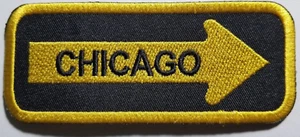Parche bordado unidireccional CHICAGO hierro en aprox 1,25x4" - Imagen 1 de 2
