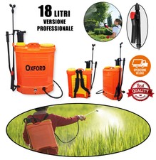 POMPA A SPALLA SPRUZZINO 18 LITRI IRRORATRICE MANUALE NEBULIZZATORE A MANO LT