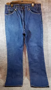 Levi's 517 VTG Orange Tab Boot Cut (Men's W38 x L34) Wash Denim Blue Jeans USA - Picture 1 of 17