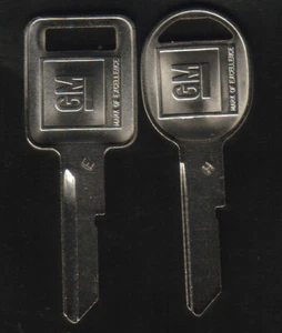 Chevrolet E H Key Blank Set Corvette Camaro SS Impala 1969 1973 1977 1981 GM - Picture 1 of 1