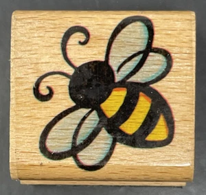Hummel Insektenbestäuber Stempelhandwerk Holz Gummistempel - Bild 1 von 3