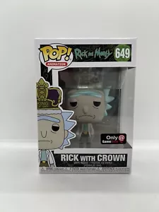 Funko Pop Rick and Morty #649 Rick with Crown GameStop Exclusive Box Damage - Picture 1 of 3
