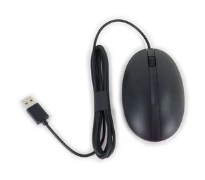 HP Wired Optical Mouse USB L96910-001 3 Buttons Black 800-1200 DPI 180cm PC - Picture 1 of 7