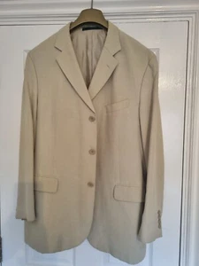 M&S Mark and Spencer Collezione Linen Mix Jacket Mens Size44 XL Almond - Picture 1 of 7