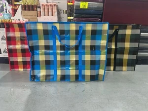 Ghana Must Go mittelgroß/XL/Jumbo Wäschesack Reißverschluss wiederverwendbar Einkaufstasche Aufbewahrungstasche - Bild 1 von 6