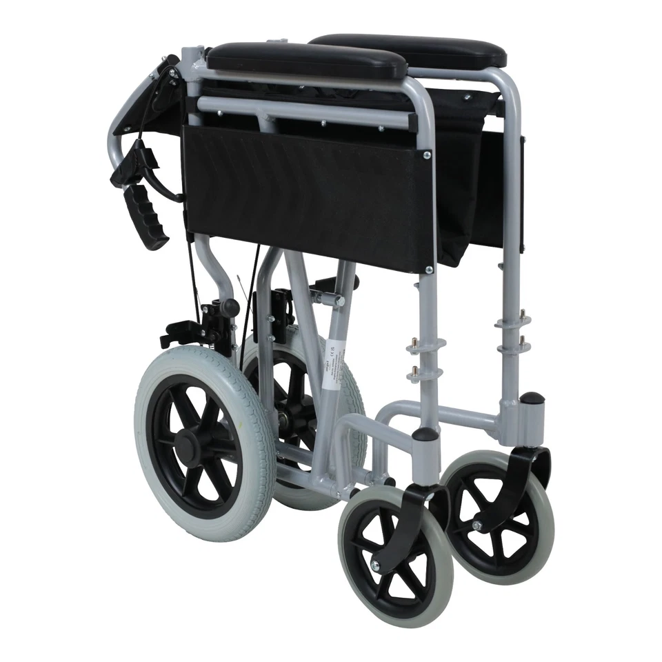 ANGEL MOBILITY AMW004 Lightweight Aluminium Folding Transit Travel Wheelchair Weighs 11 KG