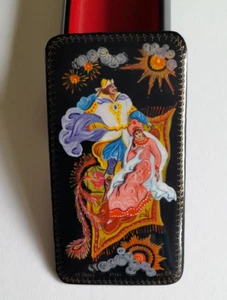 Russische Märchen Lackdose Miniaturmalerei Lupenmalerei - Signatur oben u. unten - Bild 1 von 9