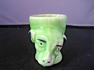 Vintage Japanese hand painted dog shaped pottery egg cup - Picture 1 of 7
