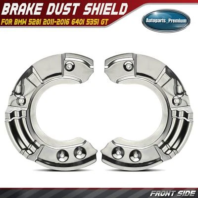 2Pcs Front Driver & Passenger Side Brake Dust Shield for BMW 528i 2011-2016 640i - Image 1 of 4