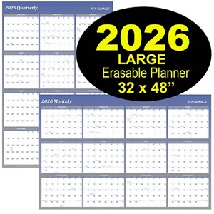 2026 At-A-Glance A1152 Dry Erase Wall Calendar, 32 x 48" - Picture 1 of 5
