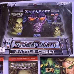 StarCraft Battle Chest PC Windows RTS Game + Broodwar Expansion + Guide Complete - Picture 1 of 15