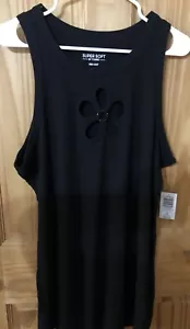 Torrid Super Soft Rib Knit Ribbed Stretchy Tank Top Plus Size 3 3X Black NEW - Picture 1 of 6