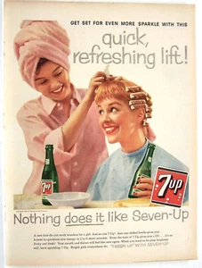 7UP 7 UP Vintage Soda Pop Anzeige Quick Refreshing Lift - Bild 1 von 1
