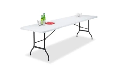 Gartentisch Klapptisch Klappbar 240x75 cm Tragegriff Kunststoff 10 Personen ! - Bild 1 von 4