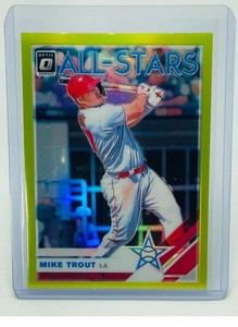 2019 Panini Donruss Optic Lime Green All-Stars Mike Trout # 100
