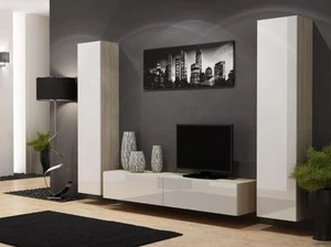 Modern Living Room Furniture Set Entertainment TV Unit Wall Cabinet VIVA 4 - Picture 1 of 13